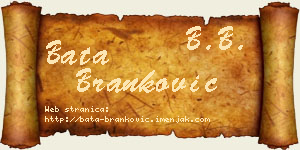 Bata Branković vizit kartica